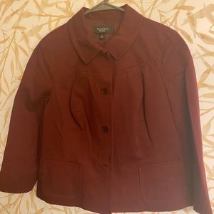 Women burgundy Talbots 14 Blazer